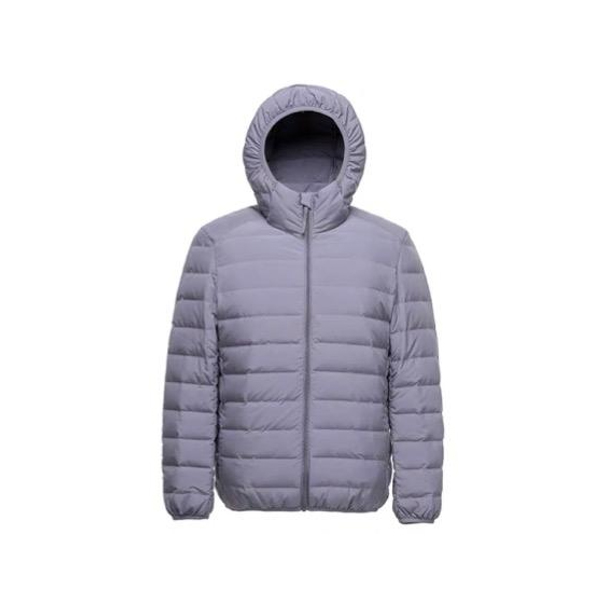 无缝一体男戴帽羽绒服