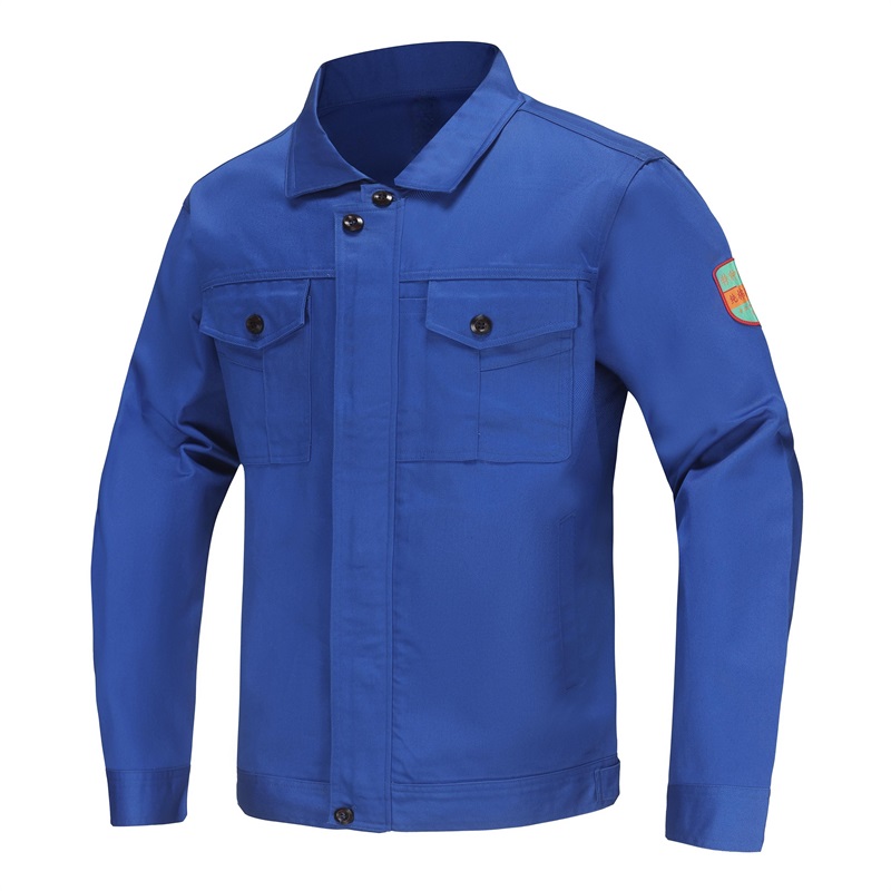 92115艳兰色全棉加厚防阻燃服