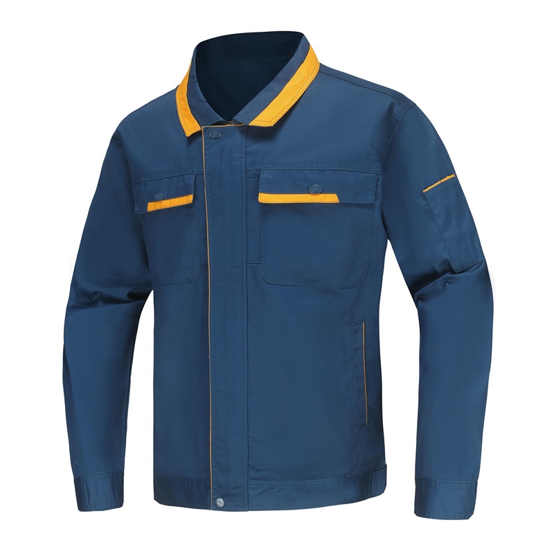 81418涤棉蟹绿色厚斜纹春秋季工作服